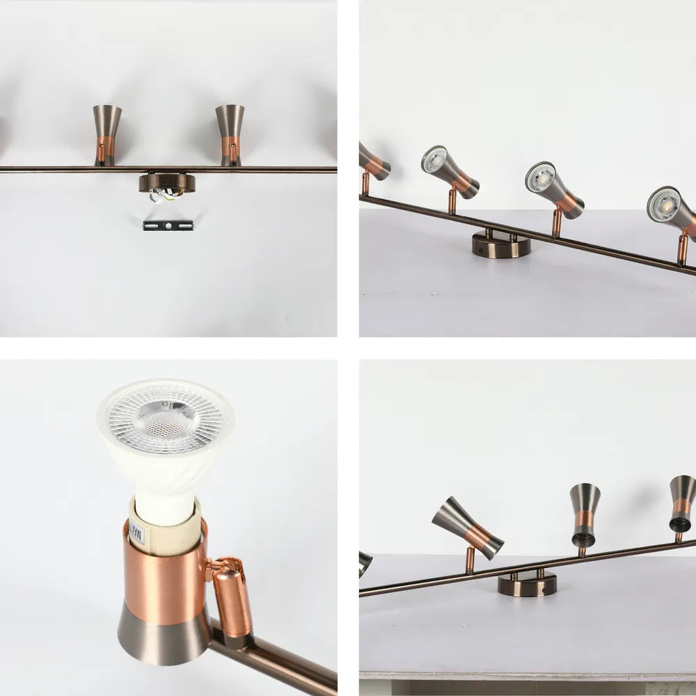 Close shot of the Antique Bronze & Copper Adjustable Track Spotlights-172-03141