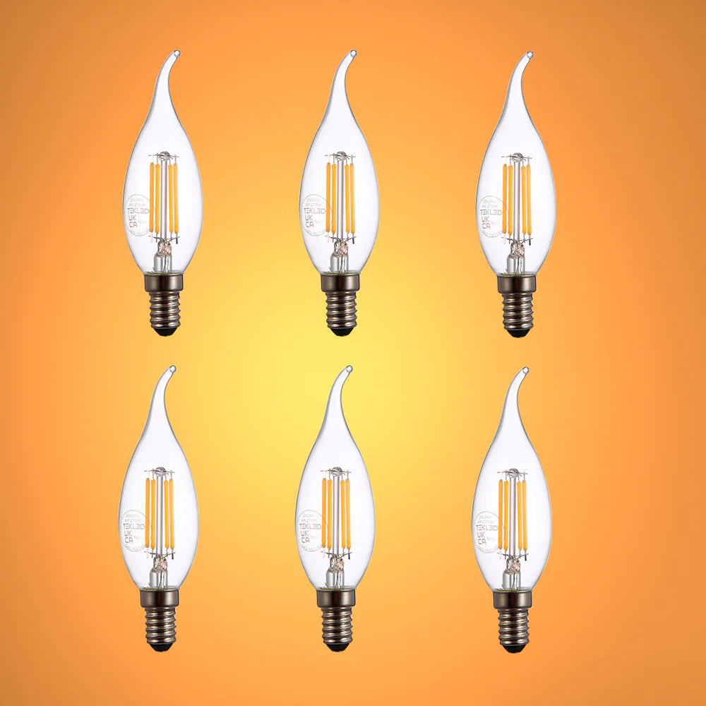 LED Filament C35 Candle Bulb E14 Small Edison Screw 4W 21