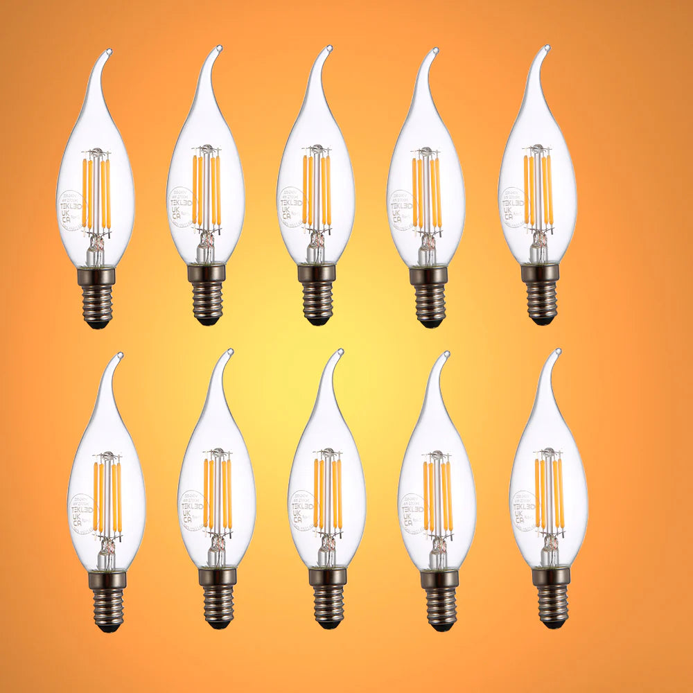 LED Filament C35 Candle Bulb E14 Small Edison Screw 4W 22