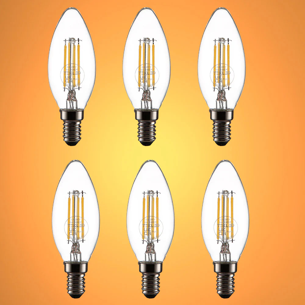 LED Filament C35 Candle Bulb E14 Small Edison Screw 4W 23