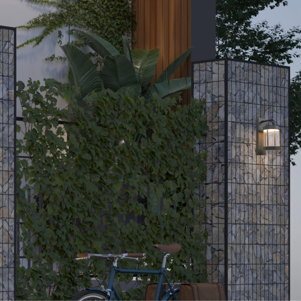 Cassian LED Outdoor Lantern Wall Light 8W 3000K Dark Grey 5