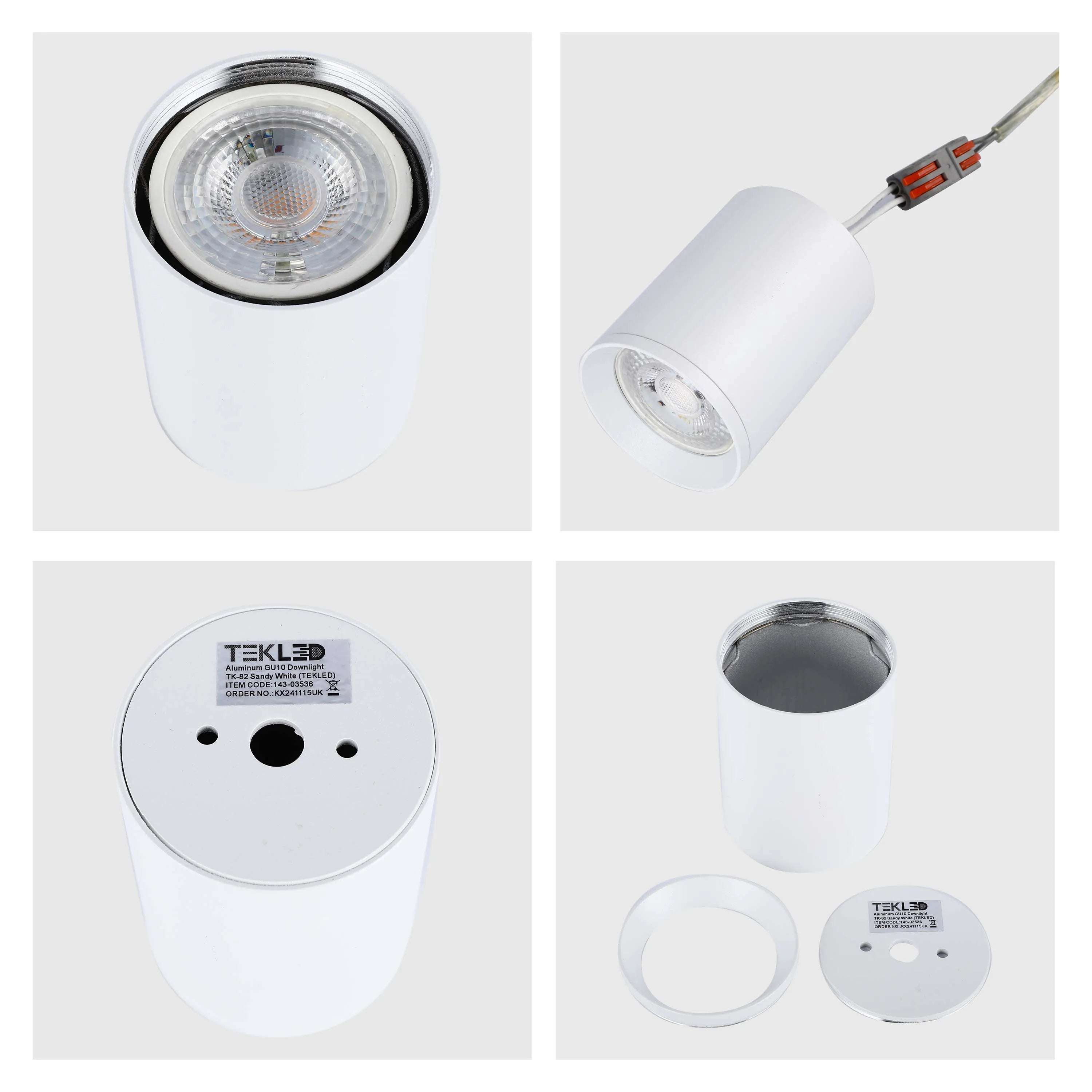 A modern, white, cylindrical downlight, showcasing a sleek design and efficient LED illumination, ideal for contemporary spaces.