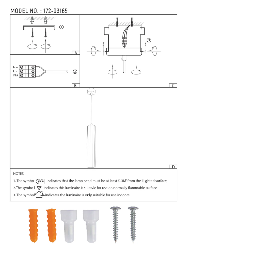 Faceted Pendant Downlight GU10, Pendant Downlight, TEKLED 15