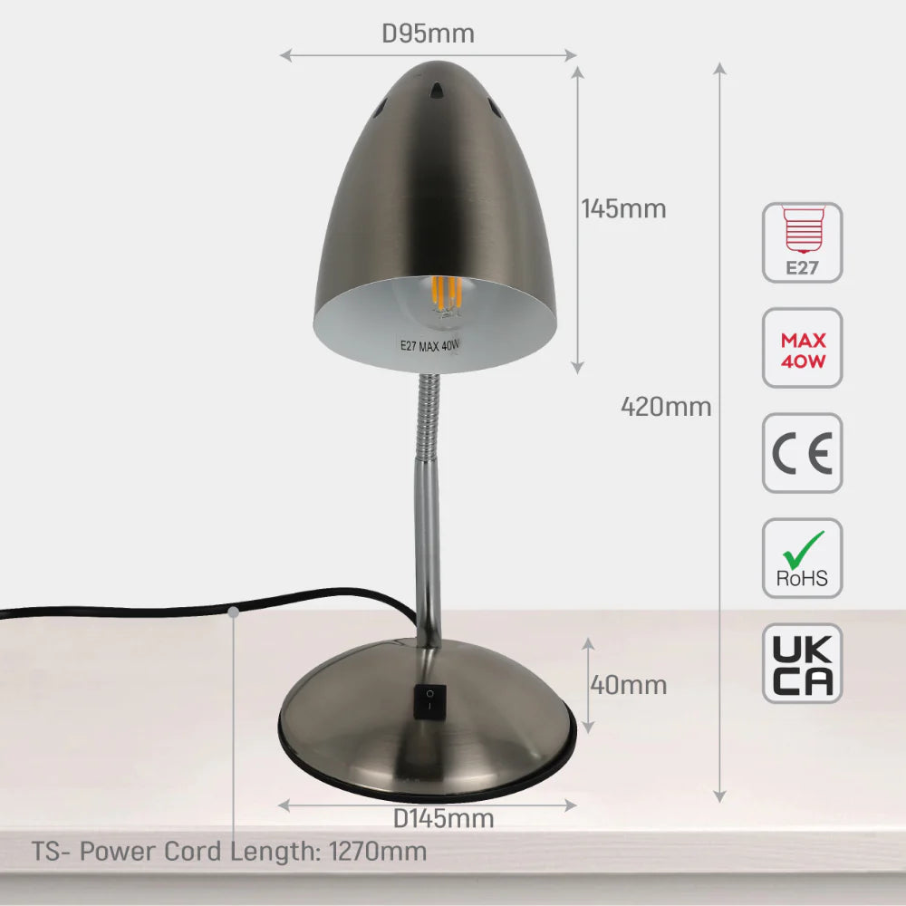 Flex Neck Metal Desk Lamp 15