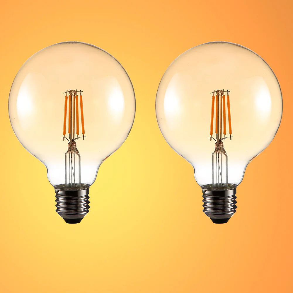 LED Filament Globe Bulb E27 Edison Screw Warm White 2400K 36