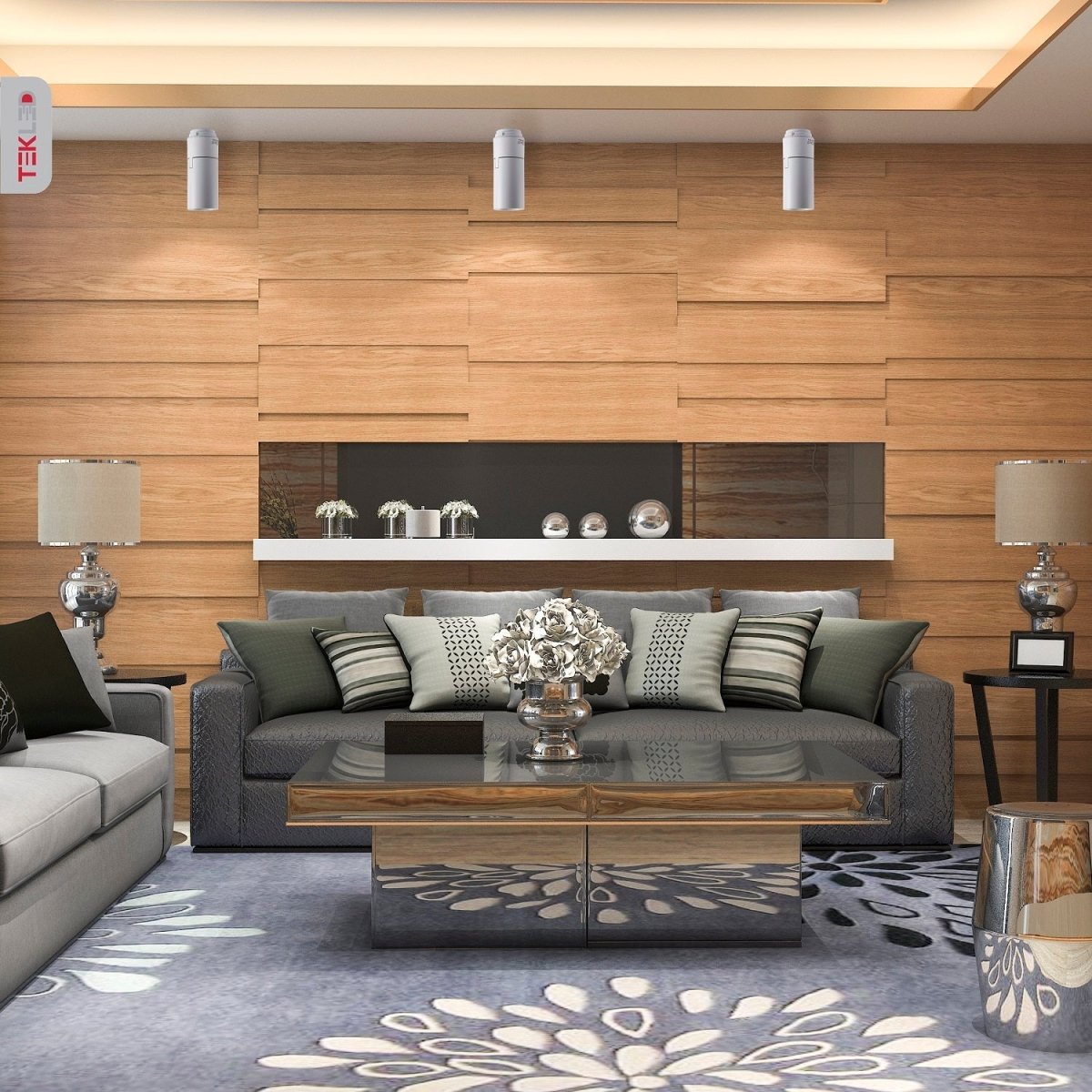 More interior usage of LED Surface-Recesssed Rotatable Downlight H-160 20W Cool White 4000K White | TEKLED 174-03847