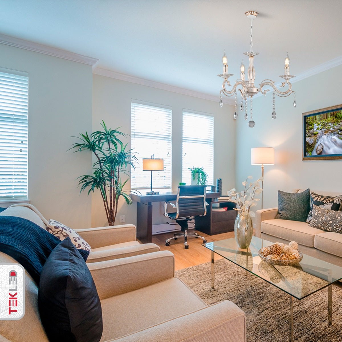 Indoor usage of Candle Waterfall Traditional Retro Vintage 3 Arm Chandelier Ceiling Light Crystal Gold Aged Cream 3xE14 | TEKLED 159-17822