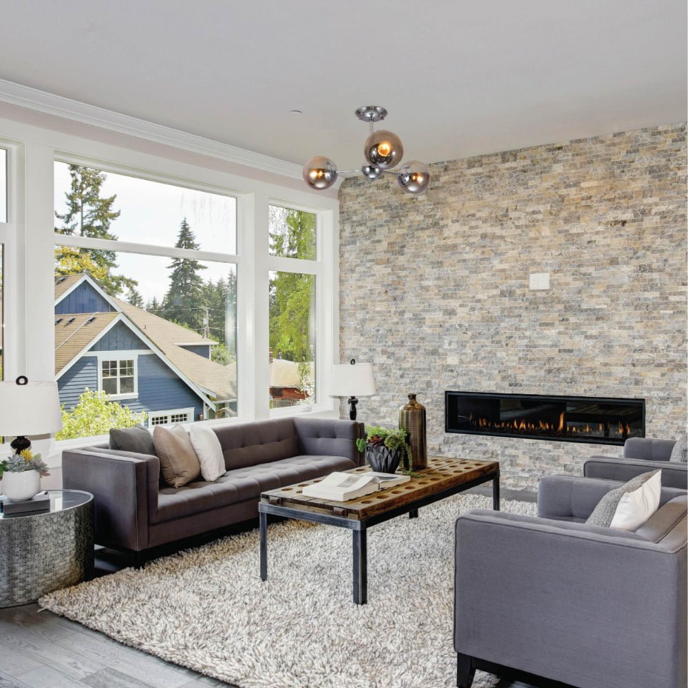 Indoor usage of Smoky Globe Glass Chrome Metal Body Sputnik Molecule Modern Ceiling Light with E27 Fittings | TEKLED 159-17684