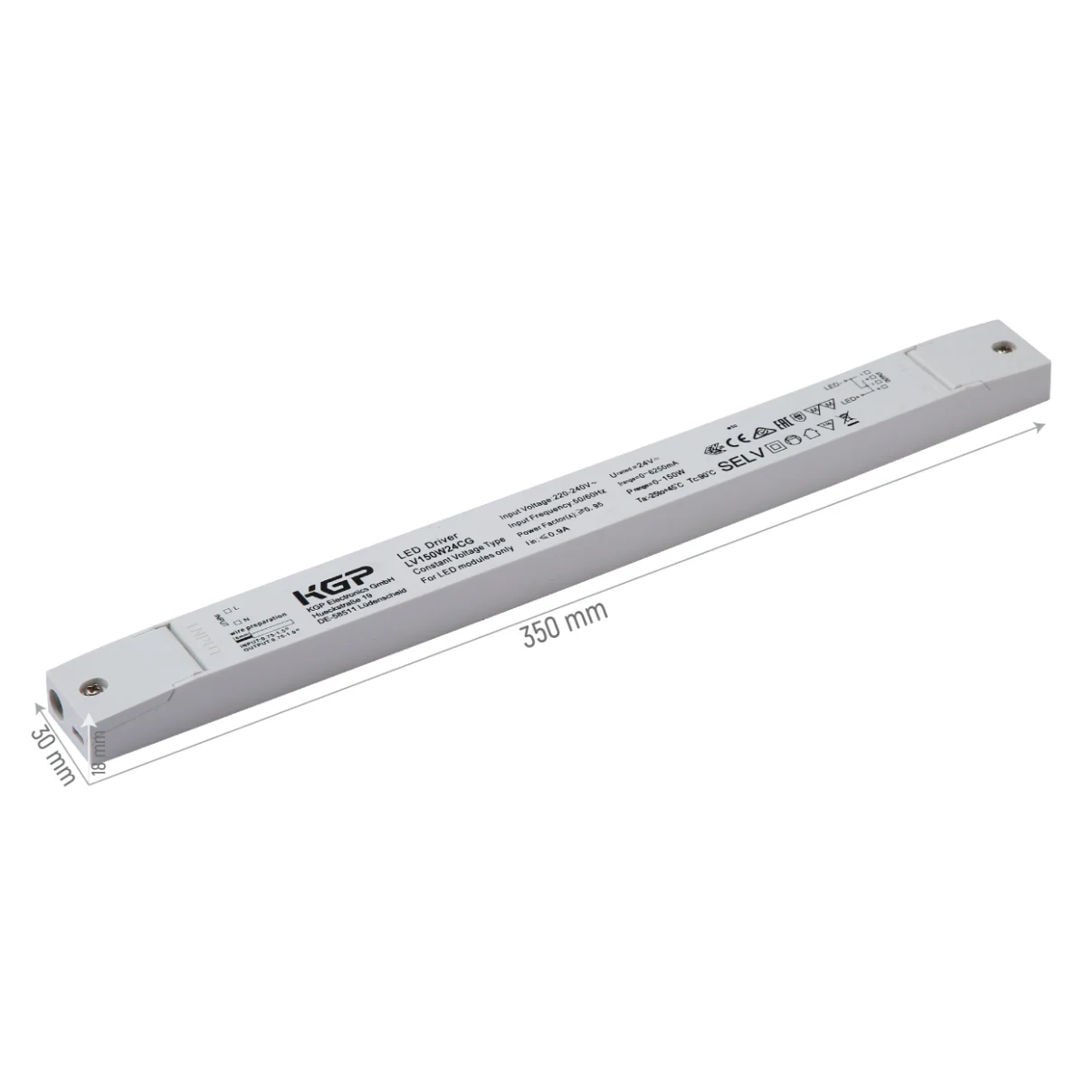 KGP Constant Voltage LED Driver 24V 150W 6A for LED Strips-Modules