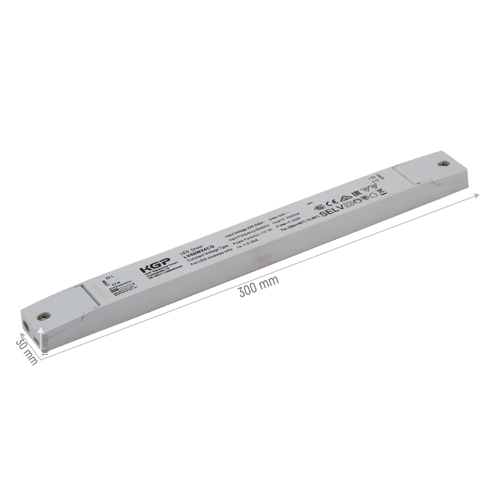 KGP Constant Voltage LED Driver 24V 60W 2.5A for LED Strips-Modules