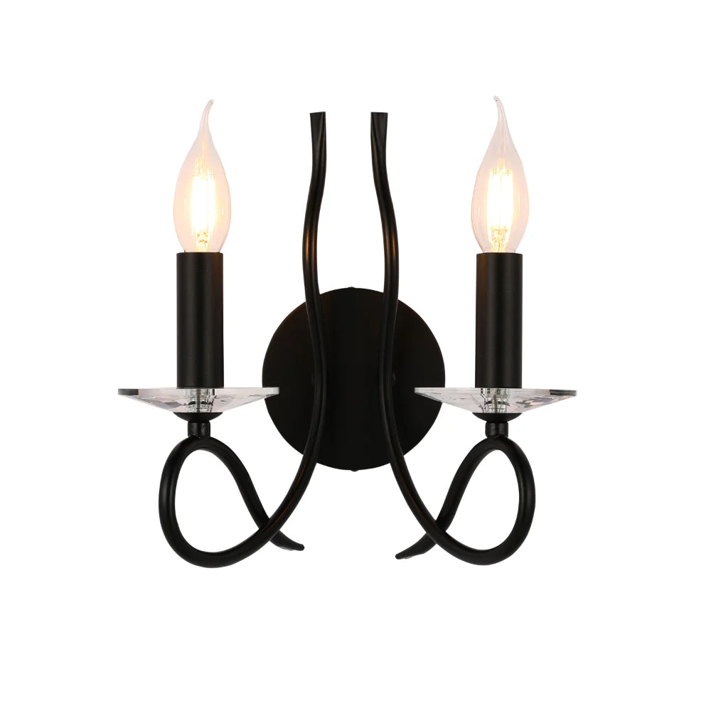 LuxAura Candle Wall Lamp - Single and Double Scroll Options 2