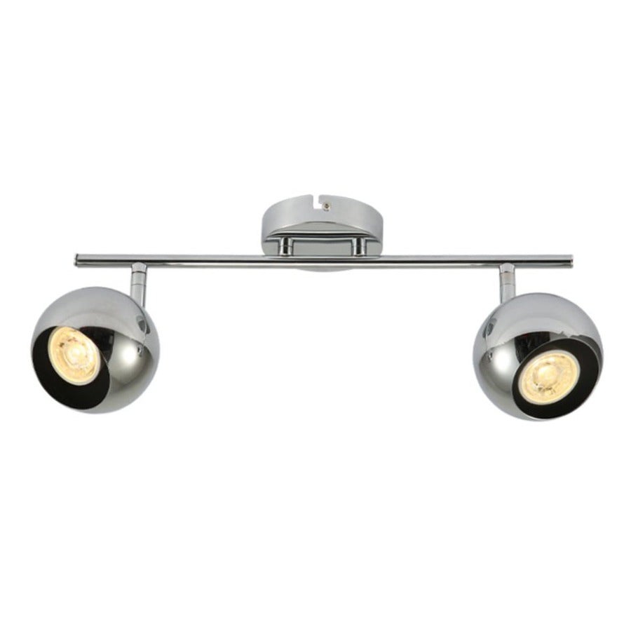 Main image of 2-way Sphere Rod Spotlight Chrome with GU10 Fitting | TEKLED 172-03112