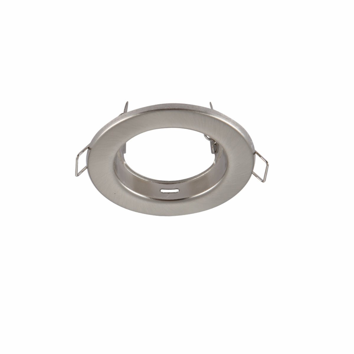 Main image of Fixed Pressed Steel Downlight Satin Nickel IP20 with GU10 Fitting | TEKLED 143-03740