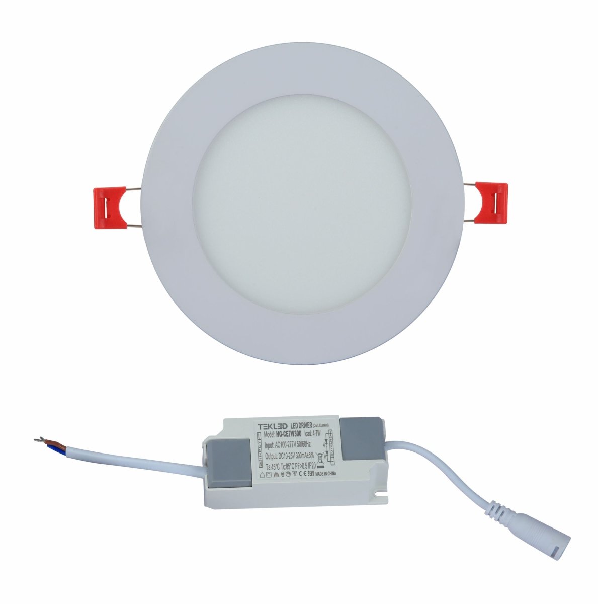 Downlight Led Round Slim Panel Light 6W 3000K Warm White D120Mm's main image.