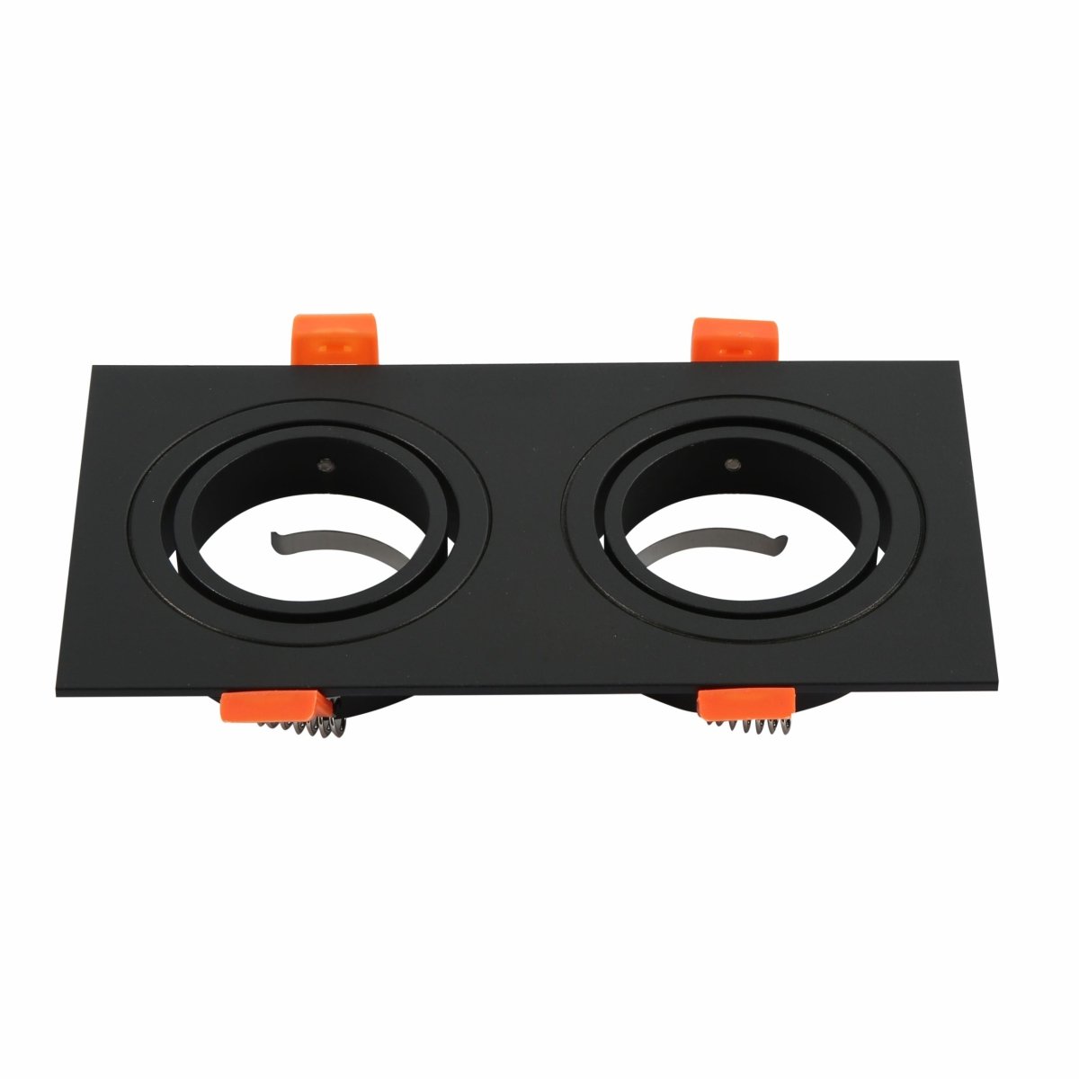 Main image of Rectangle Recessed Tilt Downlight Black with 2xGU10 Fitting | TEKLED 165-03892