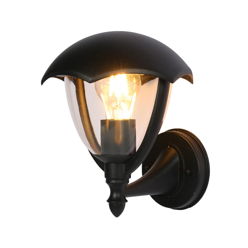 Megan Outdoor Lantern Wall Light E27 Black 1