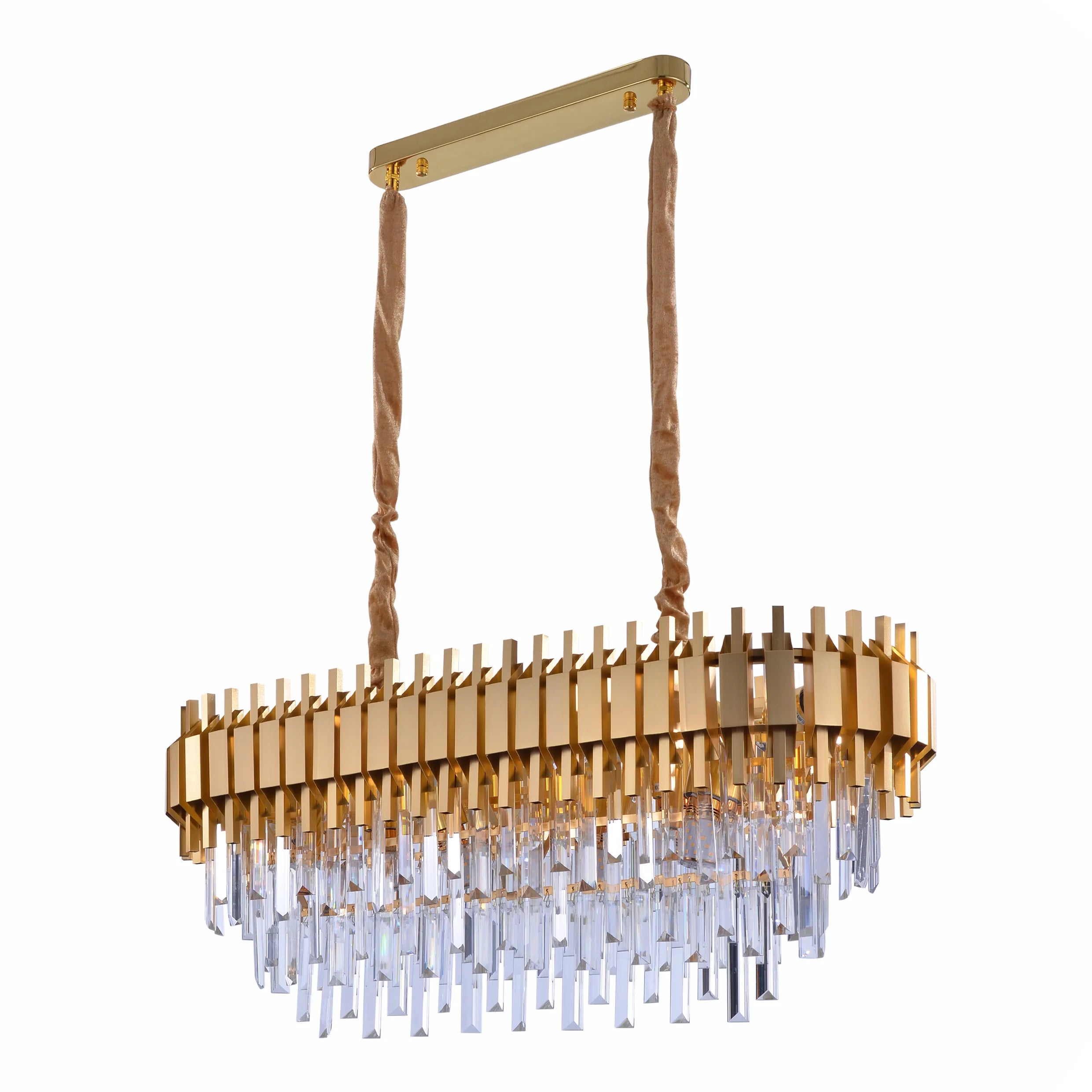 Main image of Metropolitan Square Beam Design Tiered Crystal Modern Chandelier Ceiling Light | TEKLED 159-17904