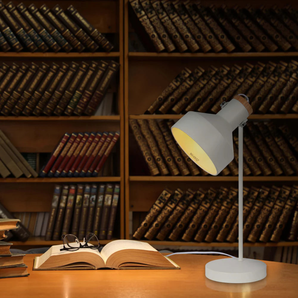Modern Desk Lamp with Wooden Accent 5