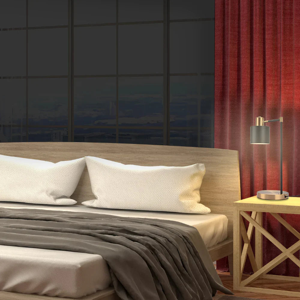 Interior use of Nordic Pole Reading Desk Lamp Black Gold | TEKLED 130-03634