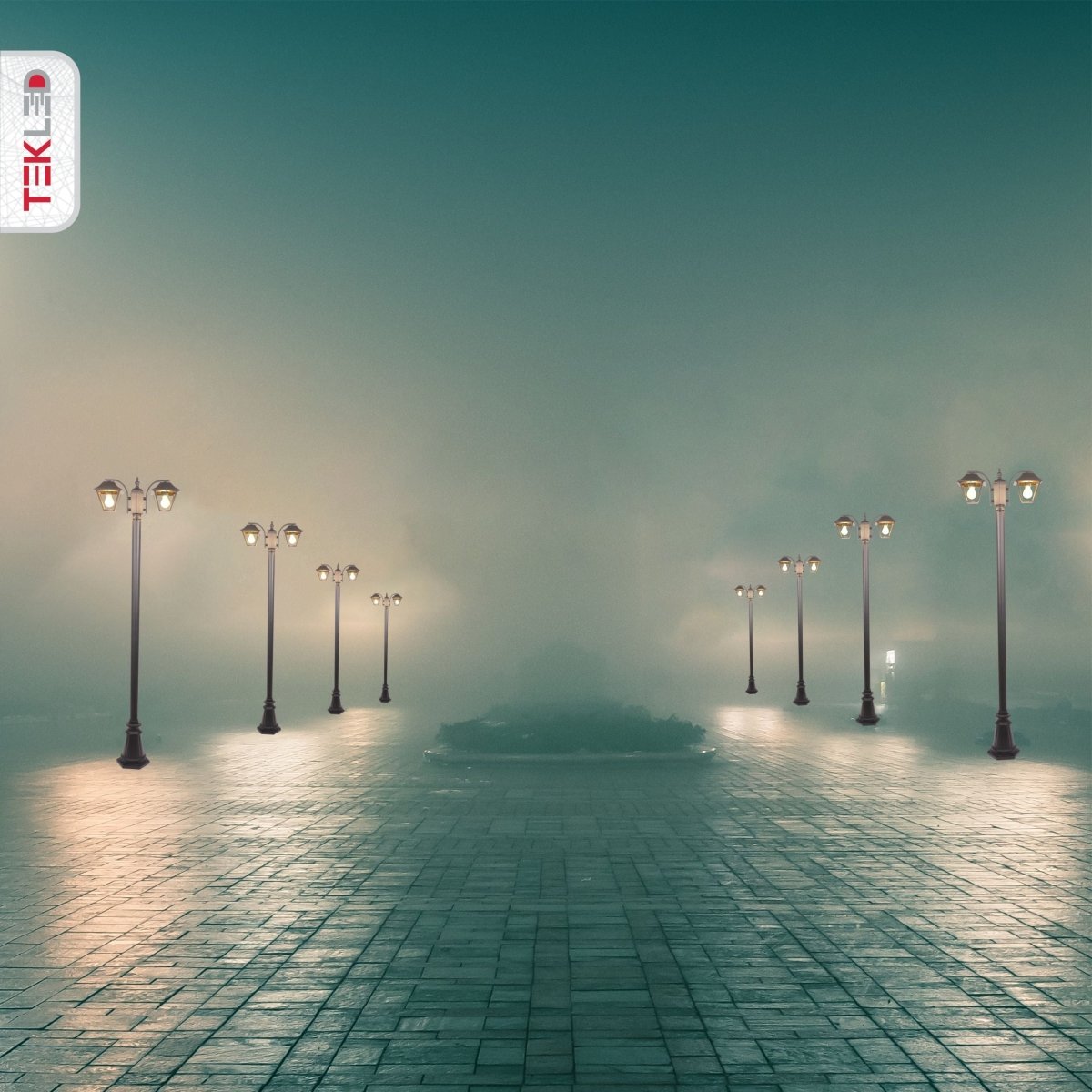 Exterior application forPost Top Lamp Matt Black Clear Glass 2XE27 2.3M