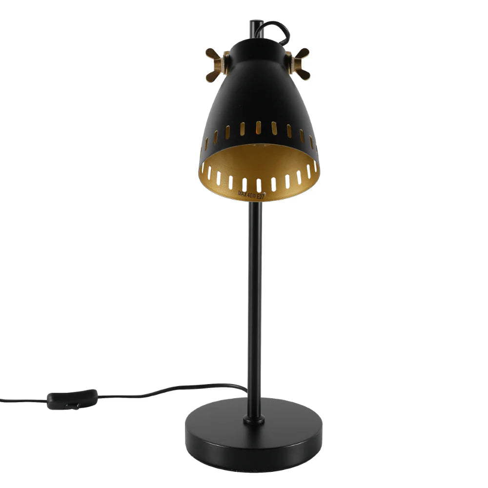 Retro Desk Lamp with Brass Accents 1