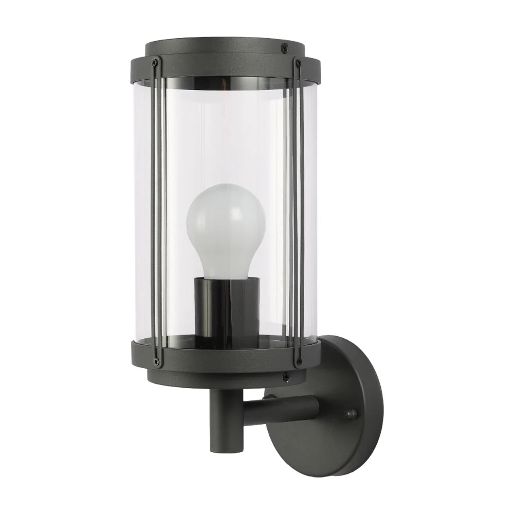 Tanaro Vintage Outdoor Wall Lantern E27 Dark Grey 1