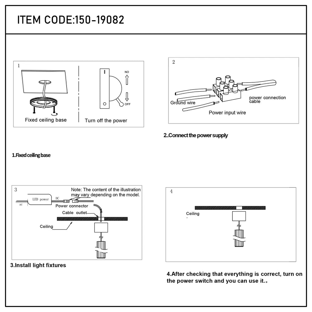 User manual for Torchlight LED Pendant Downlight 10W Black Finish, 3000K Warm White-150-19082